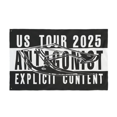 Playboi Antagonist Tour 2.0 Carti Double Sided Flag Black and White 3x5'