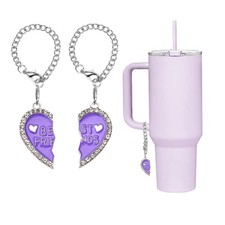 Best Friend Friendship Charms for 2, BFF Matching Heart Charms for Women Girl...