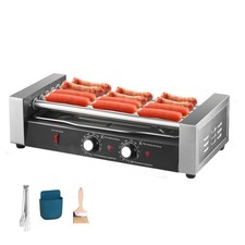 Commercial Electric 12 Hot Dog 5 Roller Grill Cooker Machine 850W Camping Party