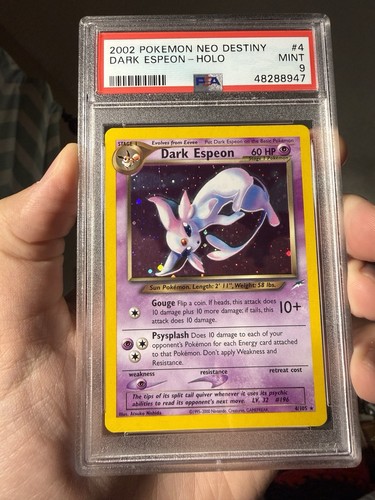 DARK ESPEON 2002 POKEMON NEO DESTINY HOLO RARE 4/105 GRADED PSA 9 MINT