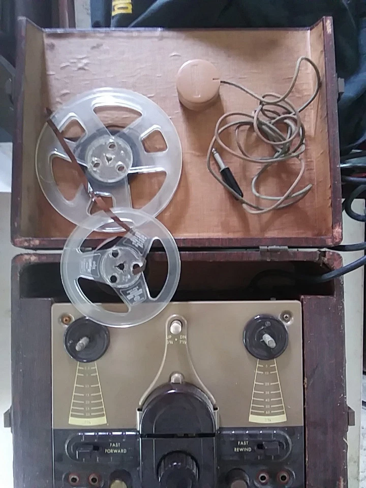 老式Crescent卷轴到卷轴音频磁带录音机播放器 — 第 2/4 张图片