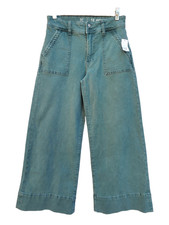 Gap Kids Girls High Rise Stride Ankle green wide leg Jeans 12 NWT 49.95