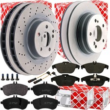 FEBI BREMSSCHEIBEN + BEL&Auml;GE VORNE + HINTEN passend f&uuml;r MERCEDES C-KLASSE W204