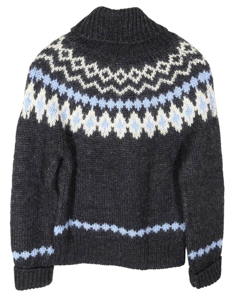 Suéter De Colección J CREW Nordic Fair Isle Grueso Cuello Alto Talla M Lana Mohair Foto 2 de 4
