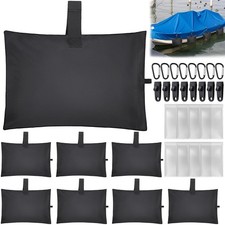 8 Pack Sand Bags for Boat Covers, Sandbag Mooring Kit, Tear-Resistant 600D Ma...