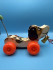 Vintage 1968 Fisher Price Little Snoopy #693 Wooden Pull Toy Dog with Shoe WORKS — photo 2
