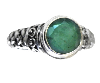 Echter Smaragd Ring / Handarbeit / Größe 6 / 925 Sterling Silber / 1,55ct