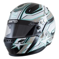 ZAMP ZR-72 HELMET— Matte Black/Gray/Lt. Gray GRAPHIC- NEW