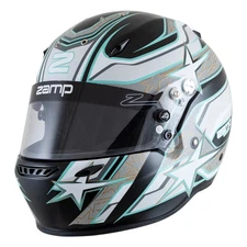 ZAMP ZR-72 HELMET— Matte Black/Gray/Lt. Gray GRAPHIC- NEW