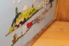 VTG Framed Birch Trees & Lake Cross Stitch Art Framed 24x19" Needlepoint — photo 9
