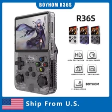 128GB R36S Retro Handheld Video Game Console Linux System 3.5 IPS Screen New