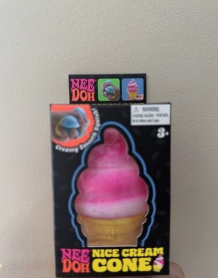 SEALED Schylling Needoh Nice Cream Cone Pink Squish Toy Nee Doh IN HAND