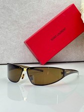 Saint Laurent SL963 Sunglasses 82  9-115 Gold Tortoise Frame Brown Lens