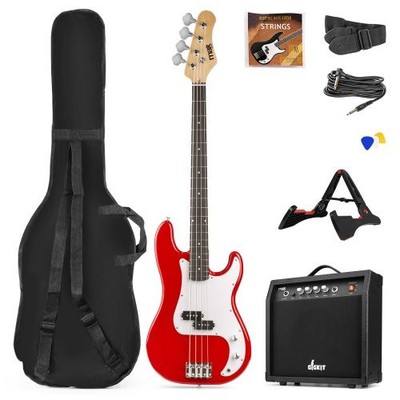 MAX GigKit Bass Guitar Pack Red Australia