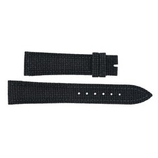 Chopard 19/15 mm Black Textile Leather Watch Band Strap