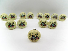 Vintage Lot of 13 Porcelain International Heartland Kitchen Cabinet Knobs Pulls