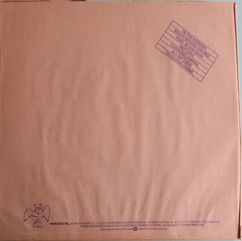 MINT Led Zeppelin In Through The Out Door Australia Baggy 12'' vinyl  Lp 1979