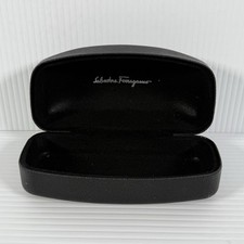 Salvatore Ferragamo Black Hard Clamshell Case For Eye Glasses Sunglasses Large