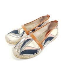 Emilio Pucci Espadrilles Damen Gr. EU 38 Mehrfarbig Leder Textil Slipper Schuhe