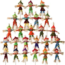 Jenaai 24 Pcs Thanksgiving Scarecrow Decoration 13.4 x 6.3 Inch Fall Harvest... 
