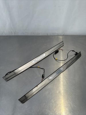 Front Set Pair 2014 Nissan Murano Platinum Light Up Door Sills OEM Driver & Pass