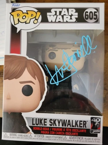 Mark Hamill Signed Autographed FunkoPop Star Wars Luke Skywalker c/w COA sticker
