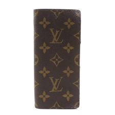Auth LOUIS VUITTON glasses case Brown Monogram canvas r11319a