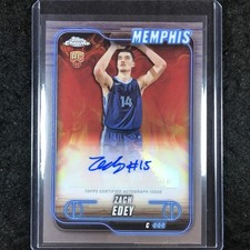 2024-25 Topps Chrome Basketball ZACH EDEY Topps Chrome Rookie Auto Base #ZED