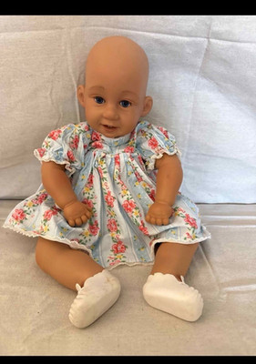 Pat Secrist Giggles 16in Baby Doll Vinyl Head Soft Cloth Body Floral Dress