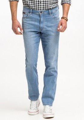 Wrangler Texas Slim Straight Jeans Herren Denim Hose Blau Klassisch