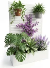 Metal Planter Box with Trellis, 70.1"x45"x15" Raised Garden Beds with Trellis