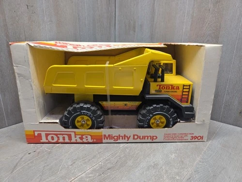 Vintage 1983 Tonka Mighty Dump Dumper Truck Steel Toy, Unused #3901 Turbo Diesel