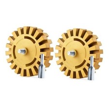2 Pack Decal Remover Eraser Wheel Rubber Eraser Wheel for Drill 2 Pack Slotted