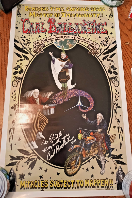 Carl Ballantine Vintage Magic Poster Signed "The Man who taught Merlin"