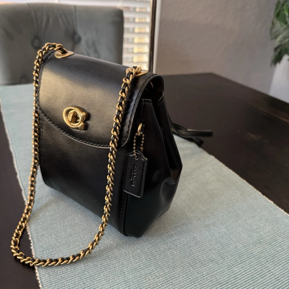 Кожаный мини-рюкзак Coach Parker с откидным верхом - Изображение 3 из 4