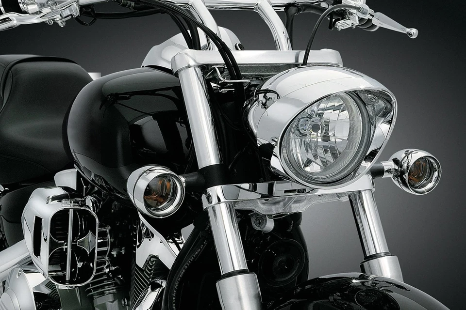 For Honda Fury 2010-2017 Kuryakyn 2270 Deep Chrome Dish Bezels w Smoke Lenses Foto 3 de 3