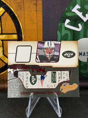 2002 Fleer Authentix Jersey Authentix Ripped Chad Pennington Relic Patch #JA-CP