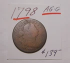 Photo of a 1798-P Large Cent from an eBay sale