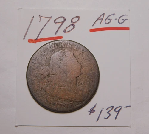 Photo of a 1798-P Large Cent from an eBay listing that sold on Jul 23, 2026
