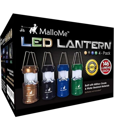 MalloMe Camping Laternen Multicolor 4er Pack Laternen für Mehrzweck, 4 Farben  - Bild 7 von 13