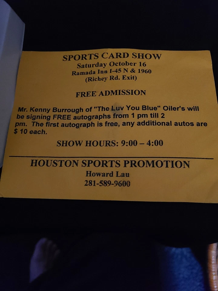 Mini capacete autografado Ken Burrough Houston Oilers com certificado de autenticidade - Imagem 3 de 3