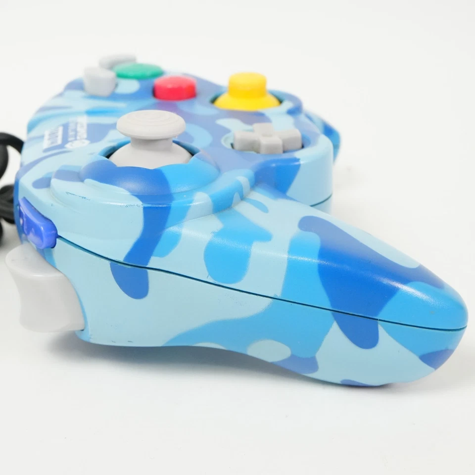 HORI Pad Cube Gamecube Controller Camouflage Blue Tested - Image 3 of 4