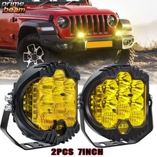 Pair 7 Inch Led Side Shooter Pod Spot Flood Lights Drl Amber Fog Driving Lights Pair 7 Inch Led Side Shooter Pod Spot Flood Lights Drl Amber Fog Driving Lights
