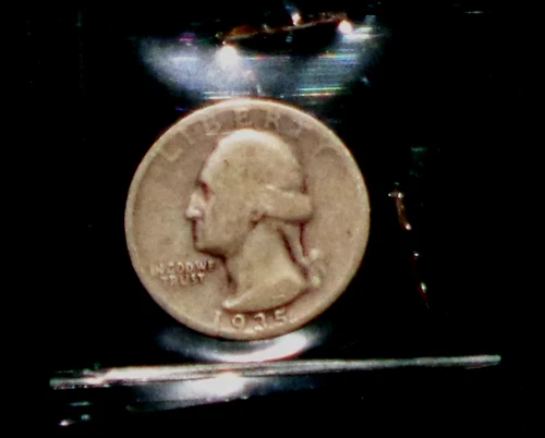 1936-D SILVER WASHINGTON HEAD QUARTER - GRADES - "FINE"