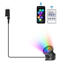 RGB Underwater Pond Lights, Super Bright LED Submersible Fountain Lights Colo...