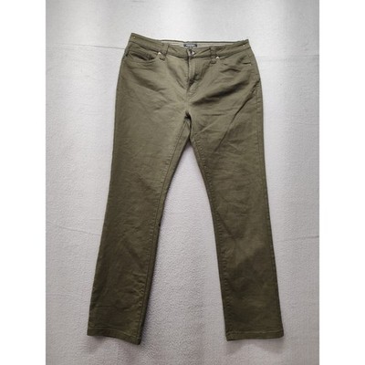 Abstract One Mens 36x32 Olive Green Straight Leg Stretch Chino Pants Trousers