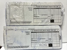 VTG BANKCARD SALES SLIP LONG 2 PT. Credit Card Slips -BRAND NEW SEALED Lot of 2