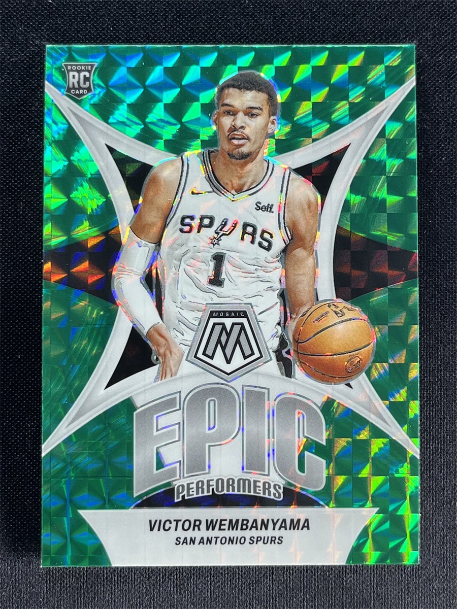 2023-24 Panini Mosaic Victor Wembanyama #12 Green Mosaic Epic Performers RC