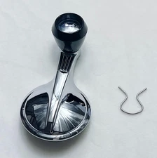 1958 59 60 Biscayne interior chrome Vent window Crank handle Kit black knob