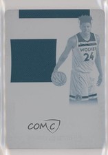 2017 National Treasures Rookie Printing Plate Cyan 1/1 Justin Patton Logoman z1b